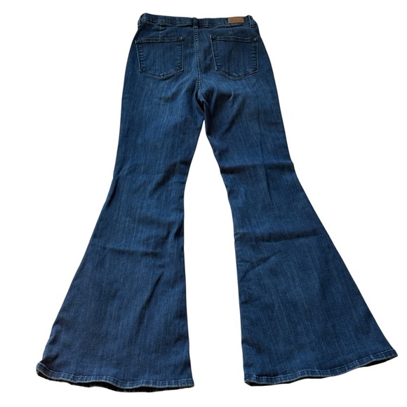 Judy Blue Pull On Super Flare Jeans Size 7/28 JB88136 Denim Dark Wash Stretch - Picture 7 of 8